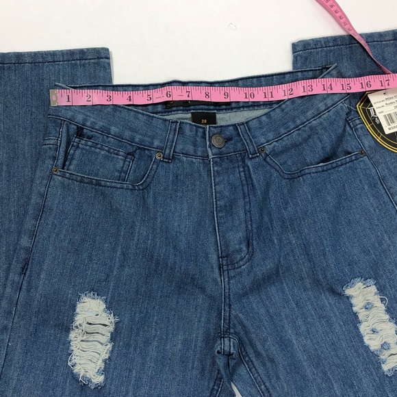 Diamond & Threads Rodeo Blue Distressed Denim Jeans Size 28 - Picture 7 of 12